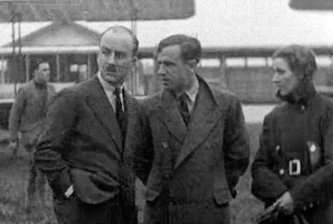 Alan Cobham with Jim and Amy Mollison 1933