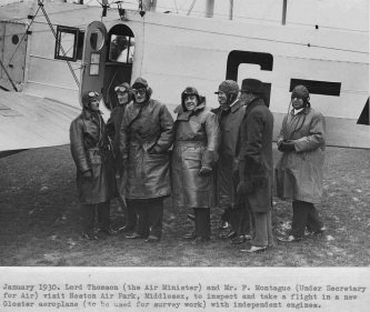 G-AADO Gloster Survey (Lord Thompson and F Montague at Heston Jan 1930) [0029-0032]